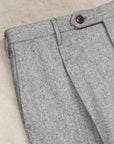 Rota Regular Fit High Rise Pants Lightweight Flannel Grigio Chiaro