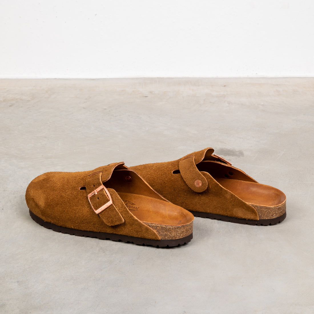 The Real McCoy´s Leather Foot Support Clogs Raw Sienna