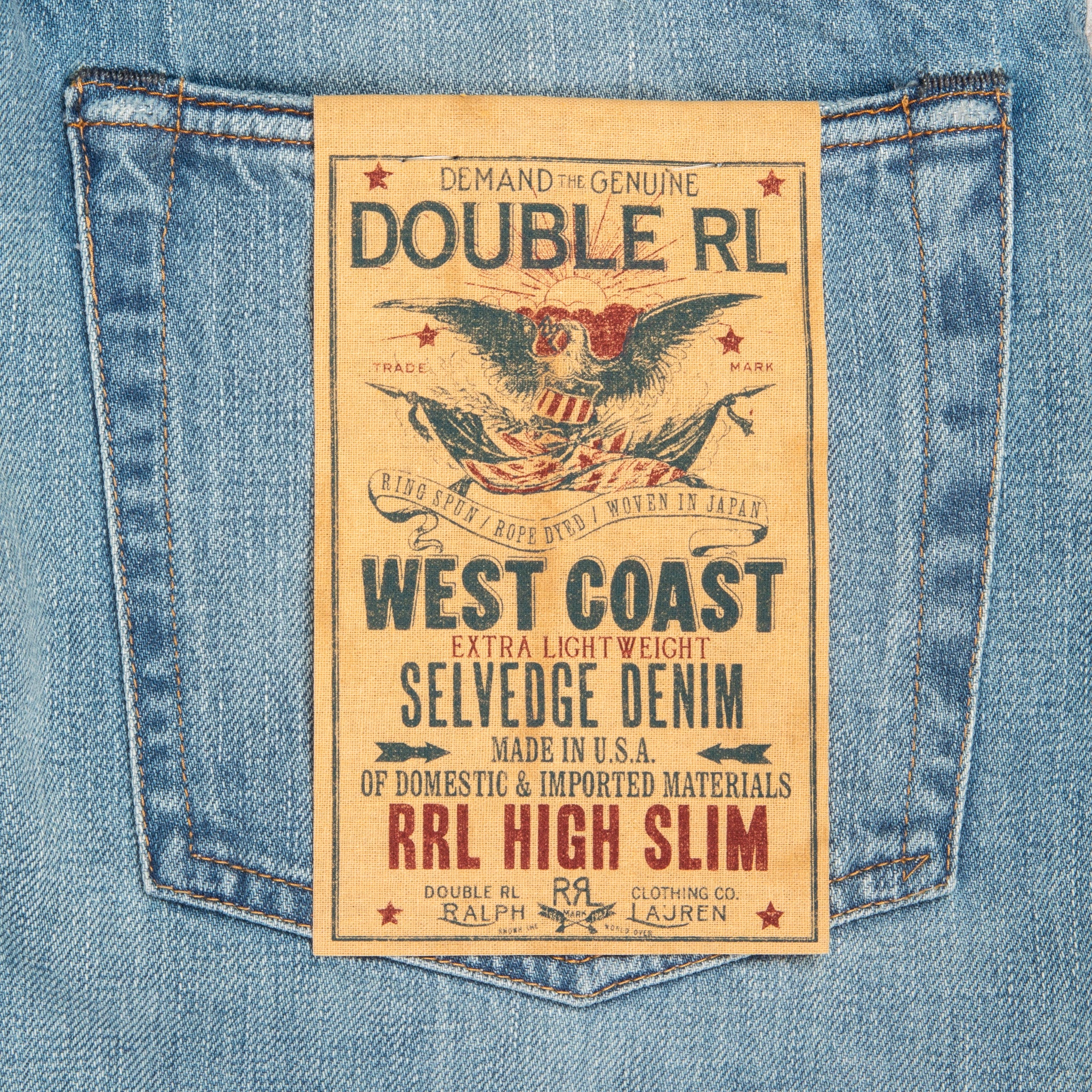 RRL High Slim Jeans Lawton Wash – Frans Boone Store