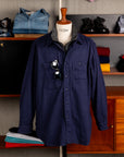 Engineered Garments Work Shirt Cotton Herringbone Flannel Navy