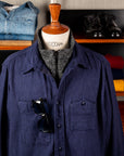 Engineered Garments Work Shirt Cotton Herringbone Flannel Navy