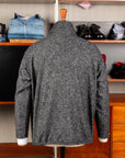 Engineered Garments Zip Mock Neck Charcoal Wool Poly Melange