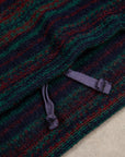 Engineered Garments Zip Mock Neck Green Fair Isle Stripe Knit