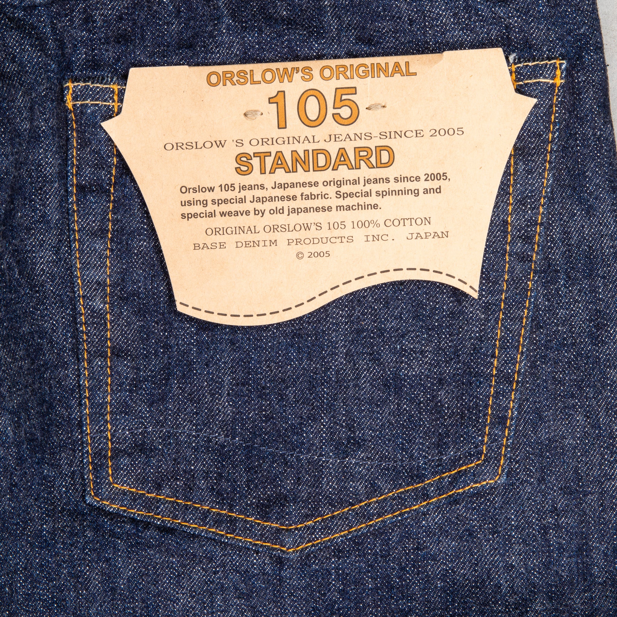 OrSlow 105 Standard Fit One Wash – Frans Boone Store