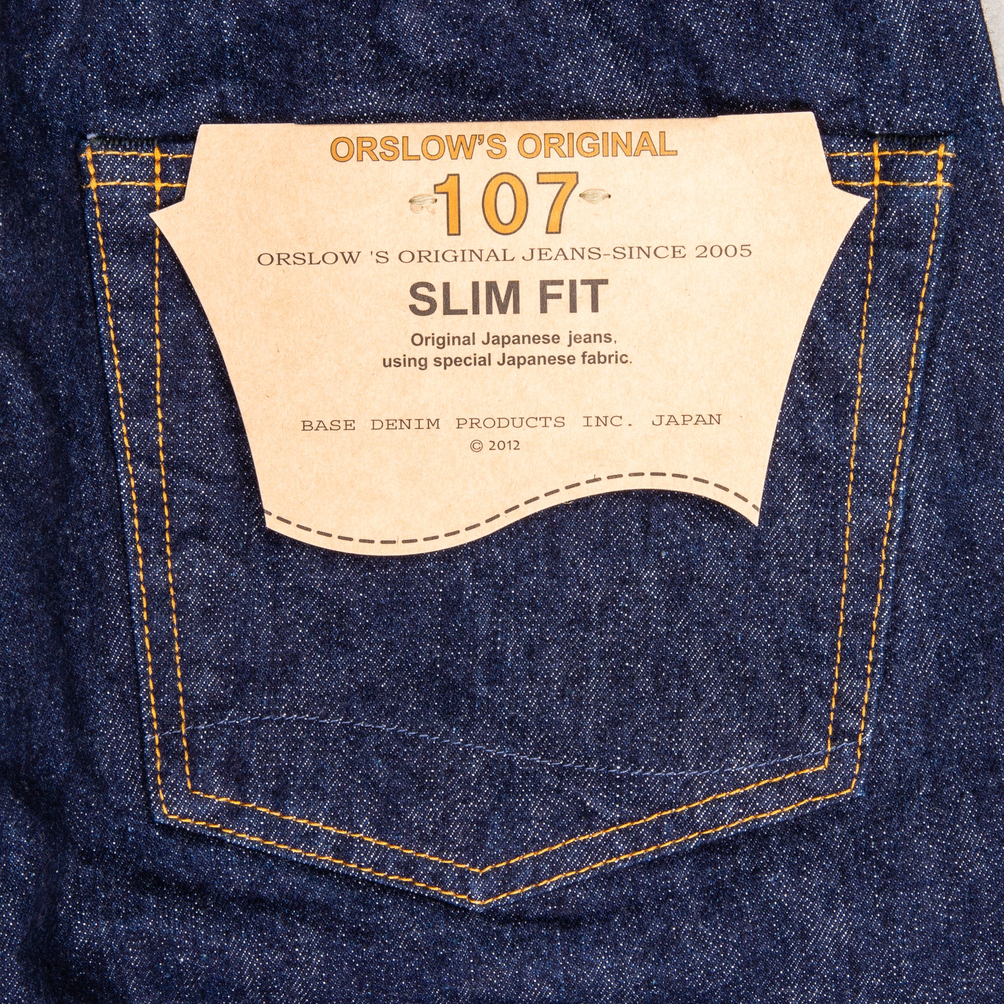 OrSlow 107 Ivy Fit One Wash – Frans Boone Store