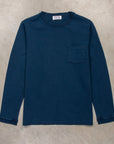 Velva Sheen Heavy oz Pïgment L/S Tee with pocket Navy