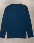 Velva Sheen Heavy oz Pïgment L/S Tee with pocket Navy