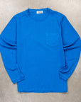 Velva Sheen Heavy oz Pïgment L/S Tee with pocket Marine Blue