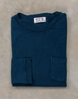 Velva Sheen Heavy oz Pïgment L/S Tee with pocket Navy