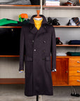 De Petrillo Cashmere Double Breasted Overcoat Navy per Frans Boone