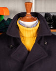 De Petrillo Cashmere Double Breasted Overcoat Navy per Frans Boone