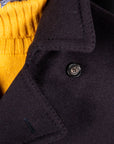 De Petrillo Cashmere Double Breasted Overcoat Navy per Frans Boone