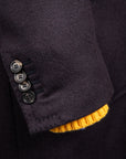 De Petrillo Cashmere Double Breasted Overcoat Navy per Frans Boone