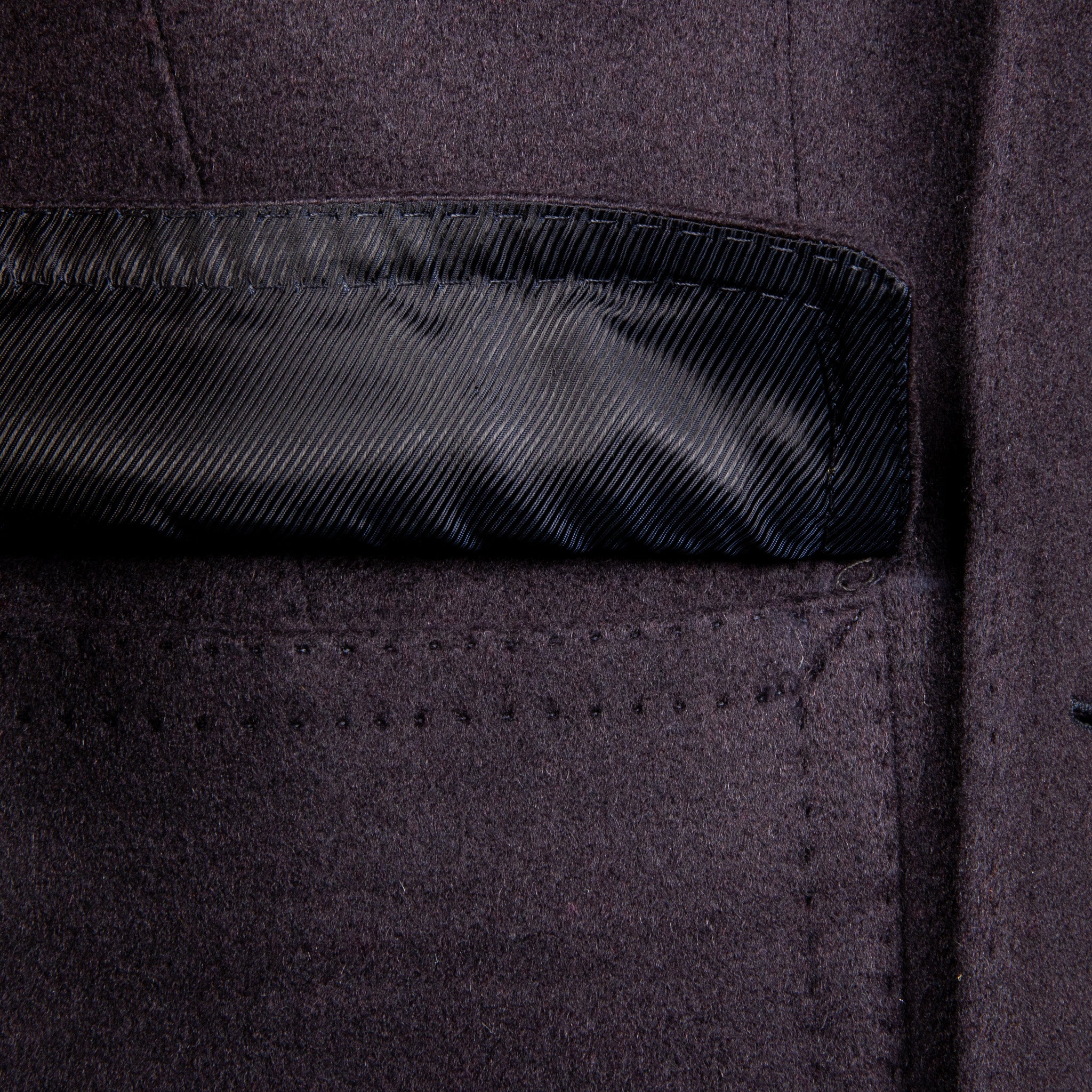 De Petrillo Cashmere Double Breasted Overcoat Navy per Frans Boone