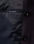 De Petrillo Cashmere Double Breasted Overcoat Navy per Frans Boone