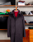 De Petrillo Cashmere Single Breasted Overcoat Navy per Frans Boone