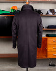 De Petrillo Cashmere Double Breasted Overcoat Navy per Frans Boone