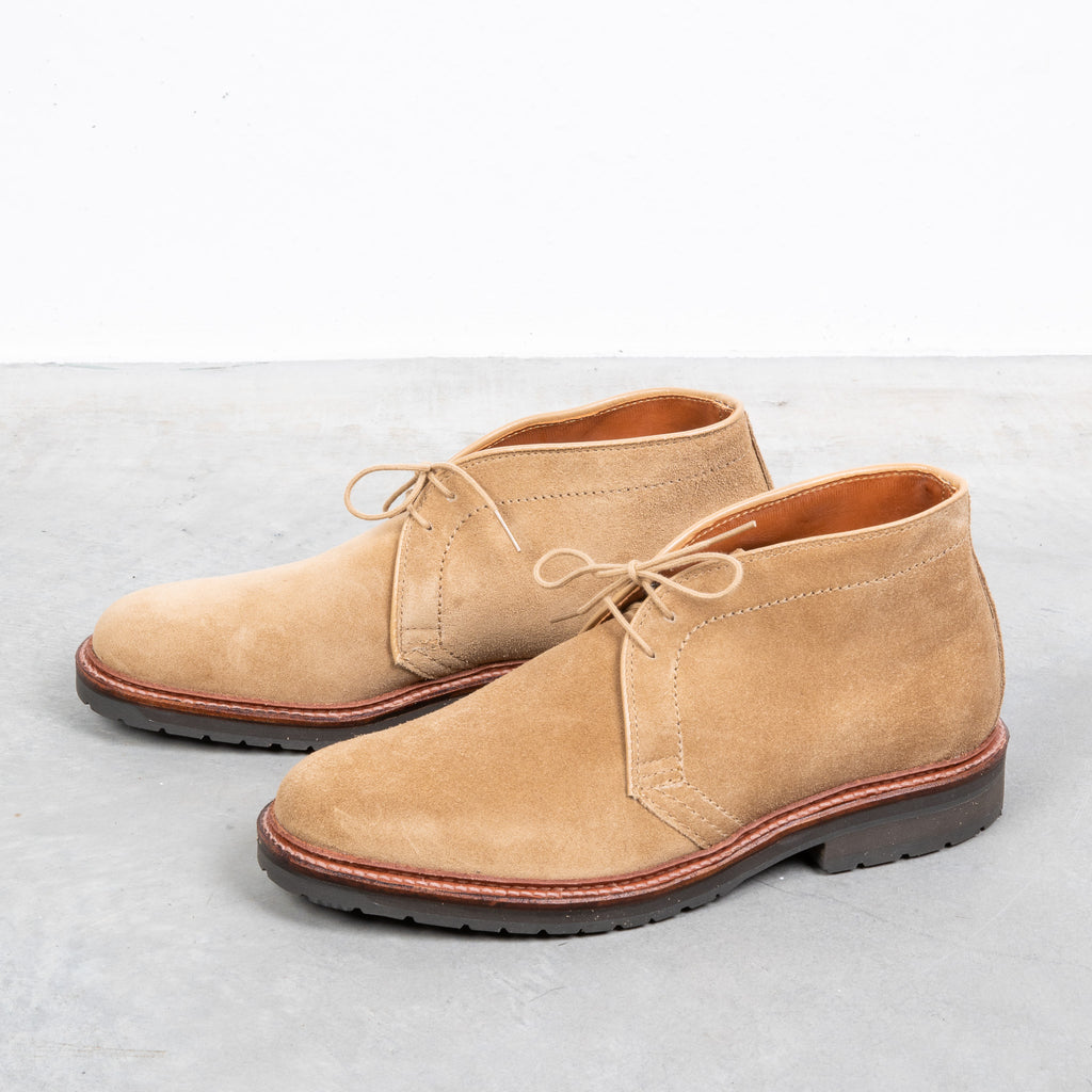 Alden x Frans Boone Tan calf Suede Chukka on Rubber sole – Frans Boone ...