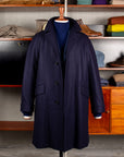 Cohérence Corb Melton Jersey Overcoat Dark Blue