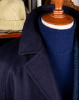 Cohérence Corb Melton Jersey Overcoat Dark Blue