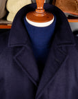 Cohérence Corb Melton Jersey Overcoat Dark Blue