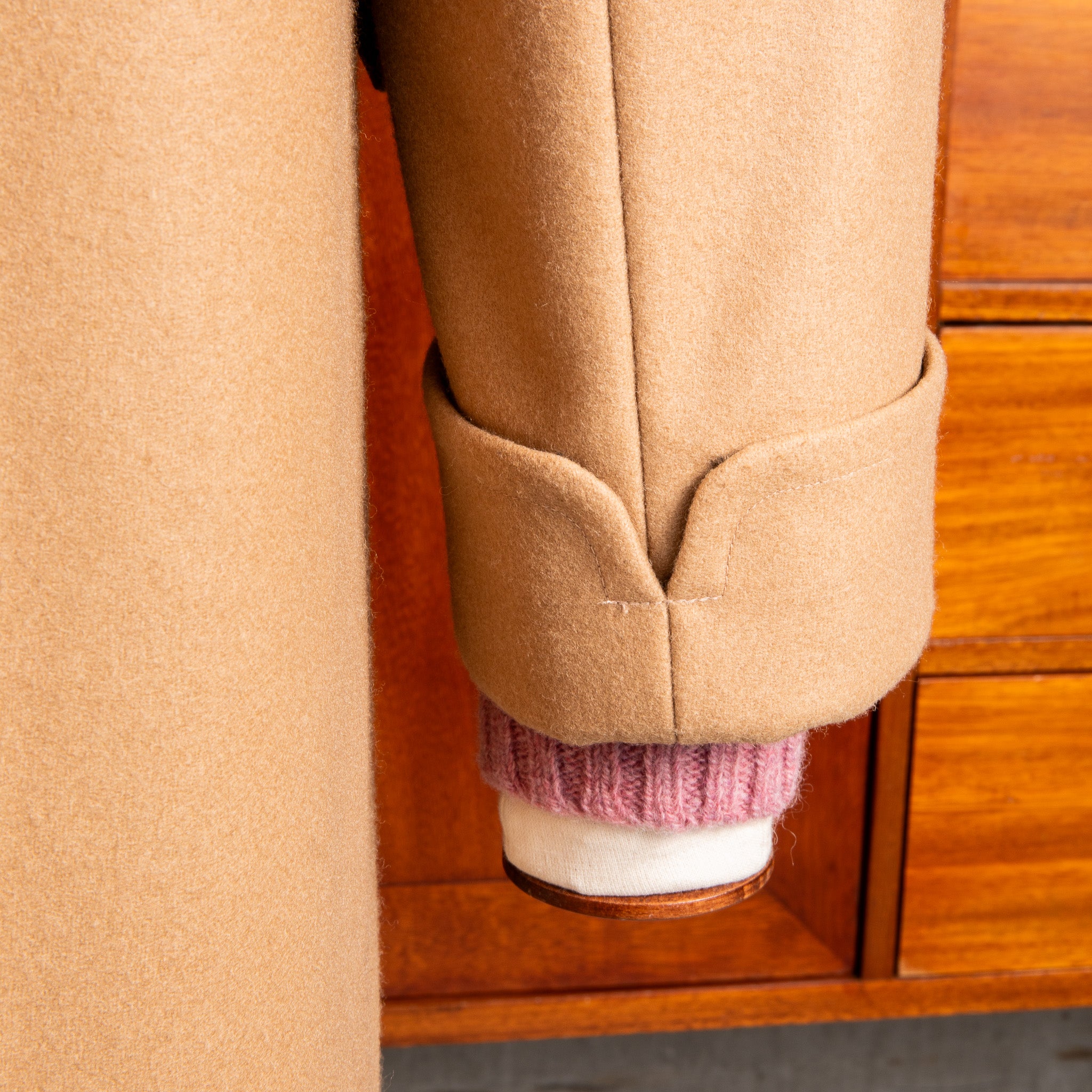 Cohérence Corb Melton Jersey overcoat camel