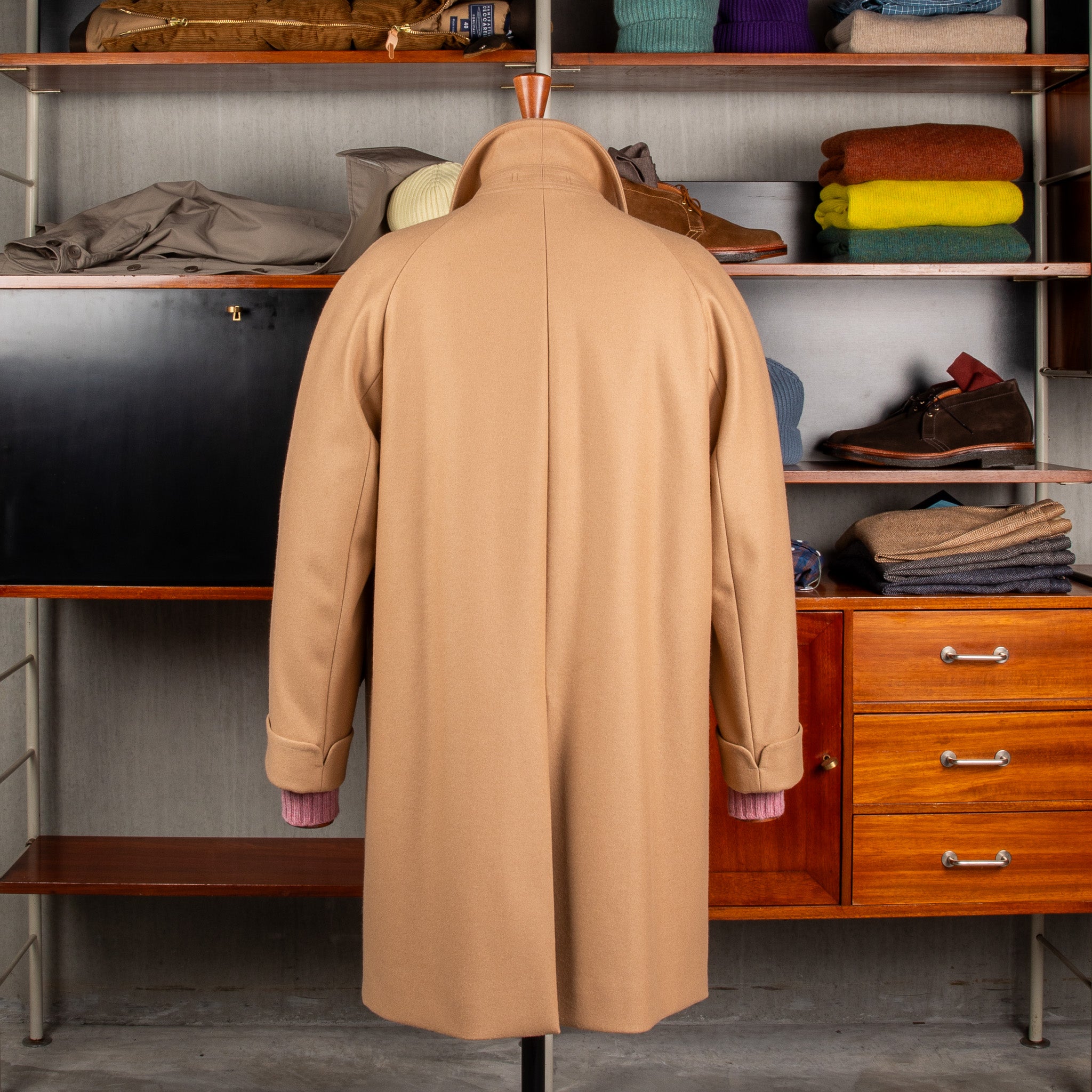 Cohérence Corb Melton Jersey overcoat camel