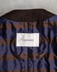 Cohérence Corb Melton Jersey Overcoat Dark Blue