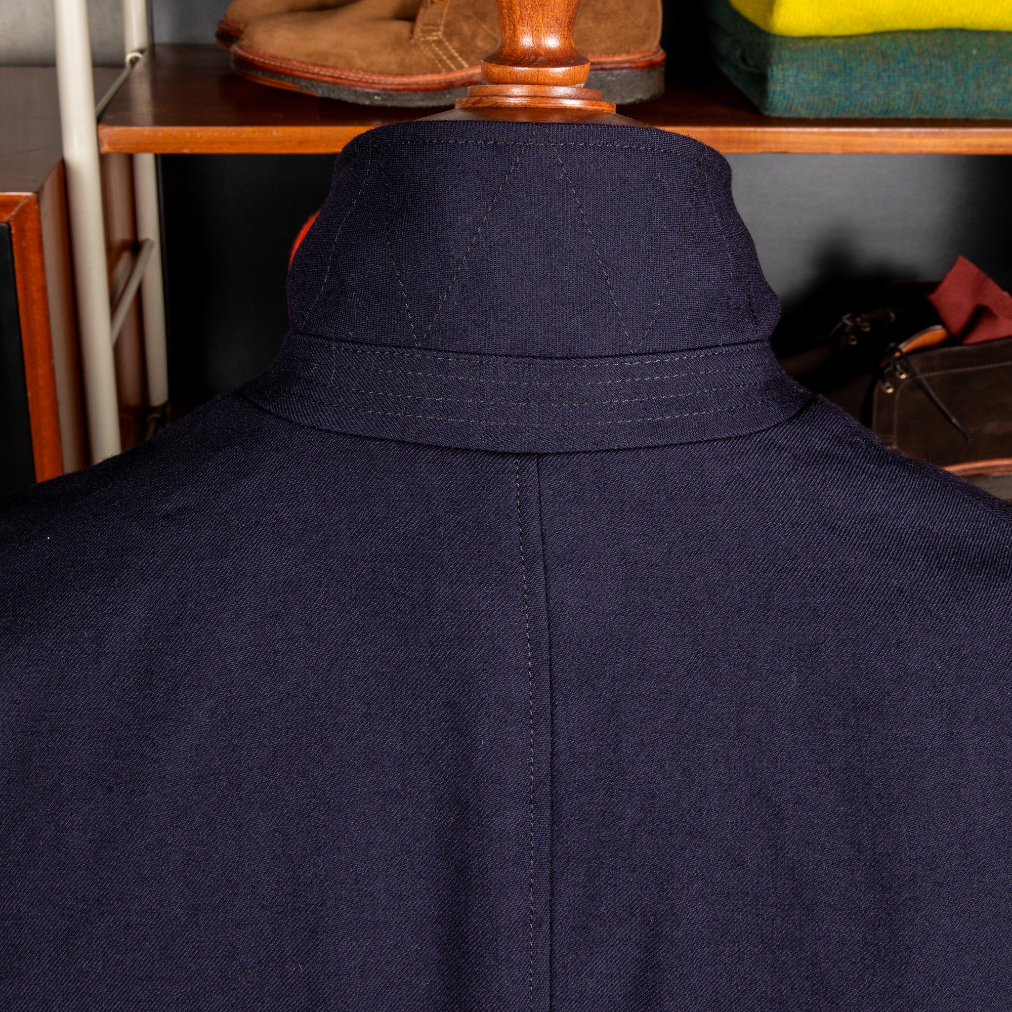 Engineered Garments DBL Peak Jacket Serge Wool Dark Navy