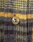 Engineered Garments Work Shirt Cotton Flannel Plaid Yellow Gray