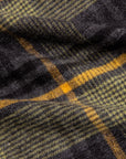 Engineered Garments Work Shirt Cotton Flannel Plaid Yellow Gray