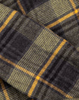 Engineered Garments Work Shirt Cotton Flannel Plaid Yellow Gray