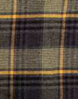 Engineered Garments Work Shirt Cotton Flannel Plaid Yellow Gray