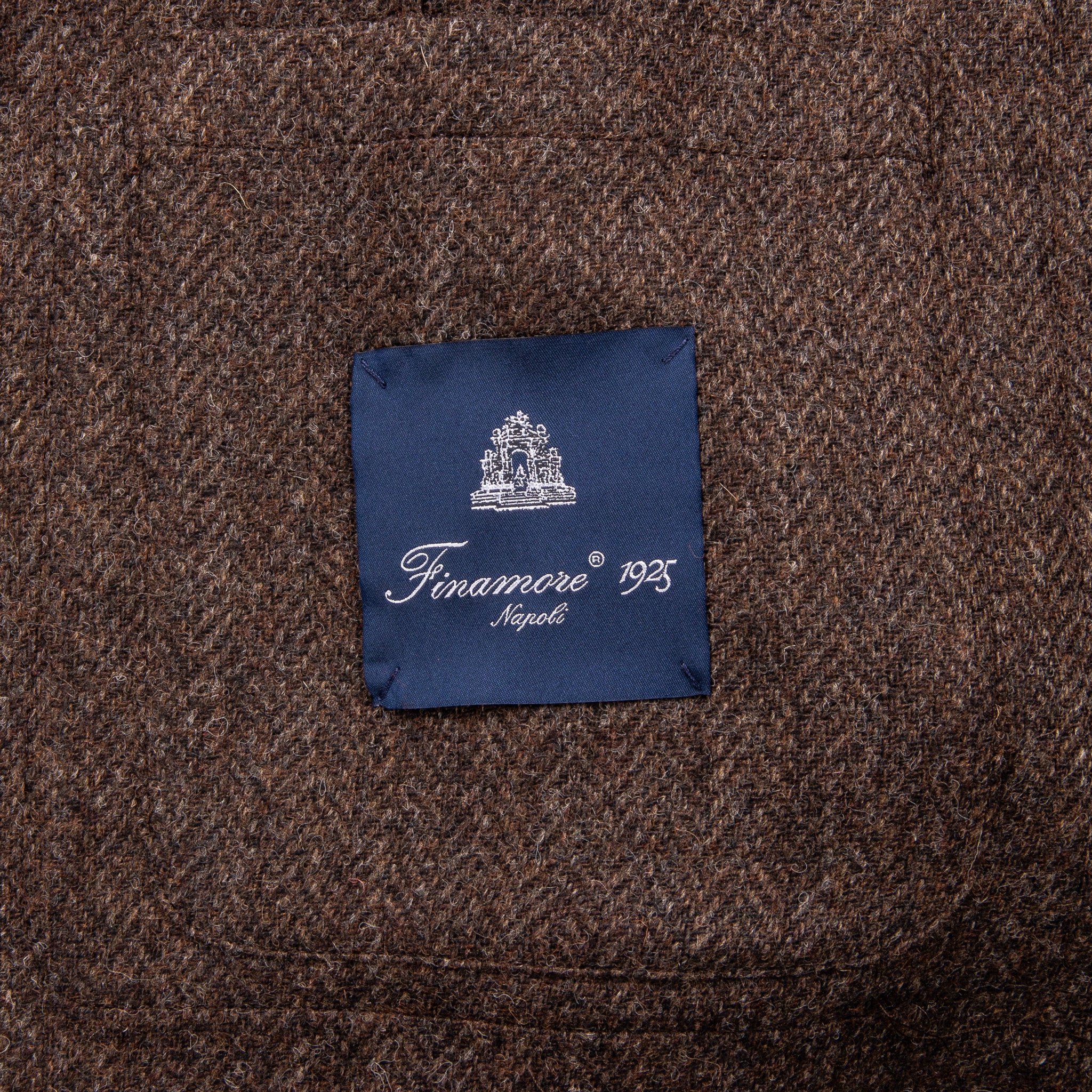 Finamore x Frans Boone Shacket Herringbone Brown