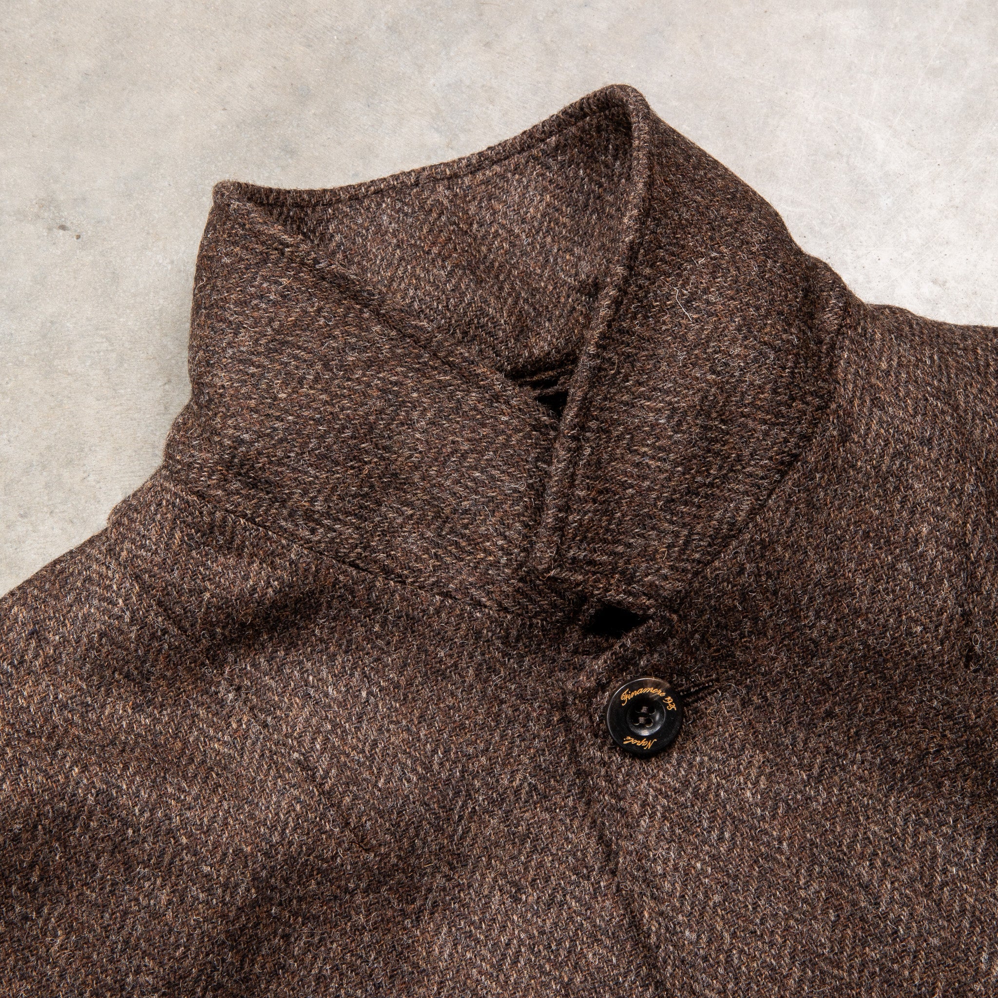 Finamore x Frans Boone Shacket Herringbone Brown