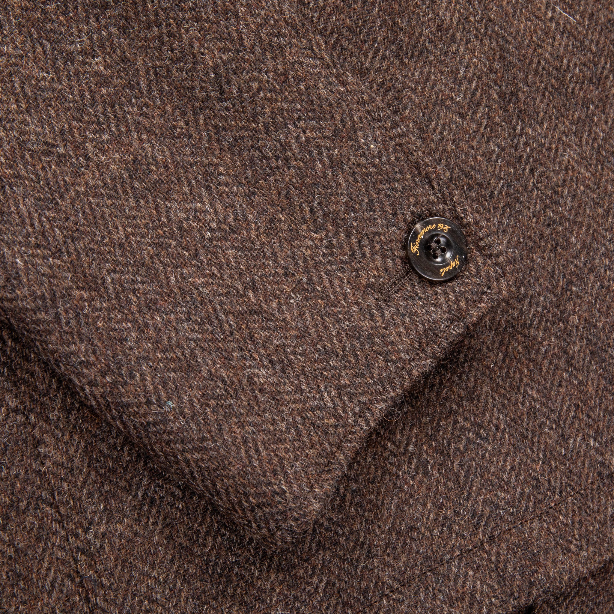 Finamore x Frans Boone Shacket Herringbone Brown