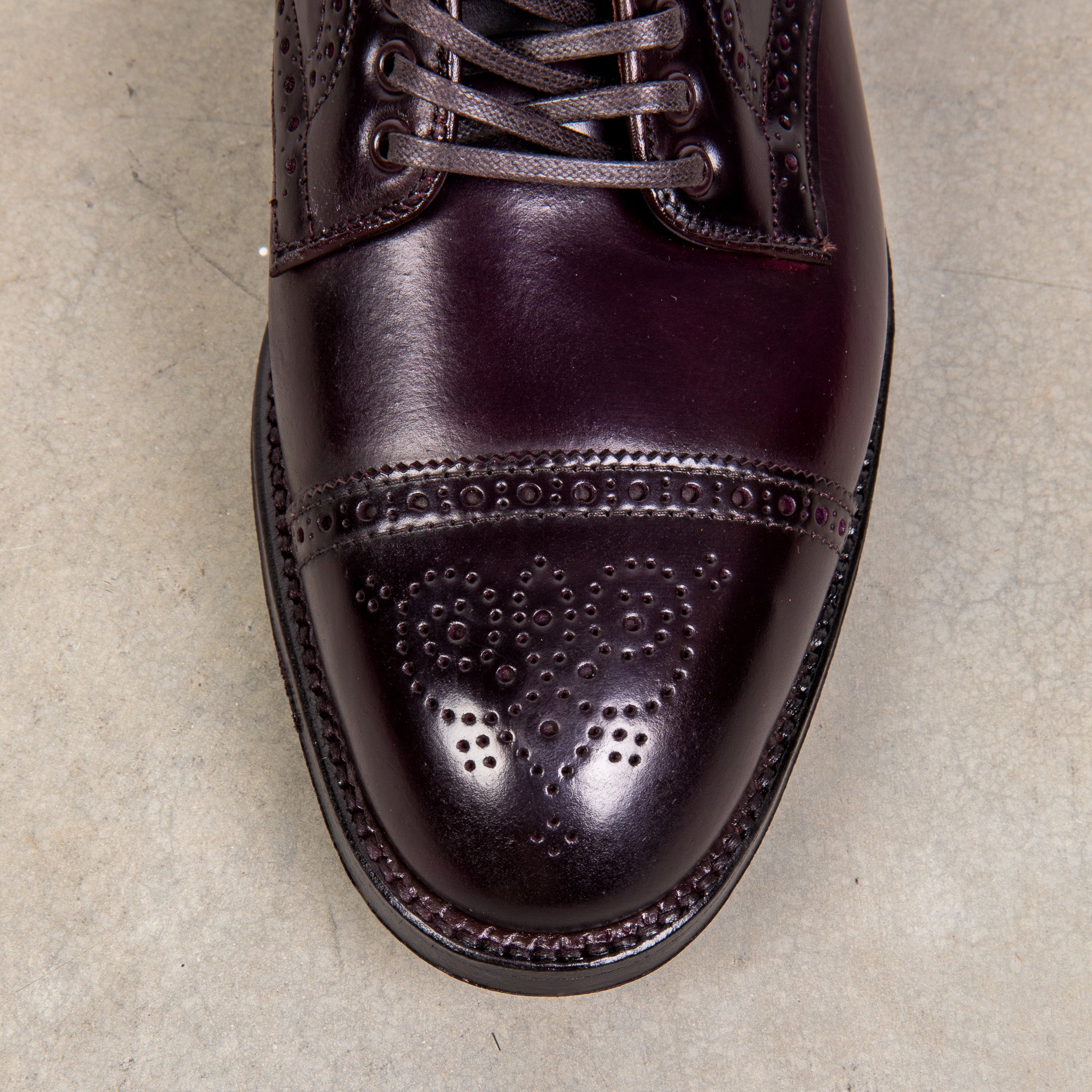 Alden #8 Cordovan straight tip medallion toe boot