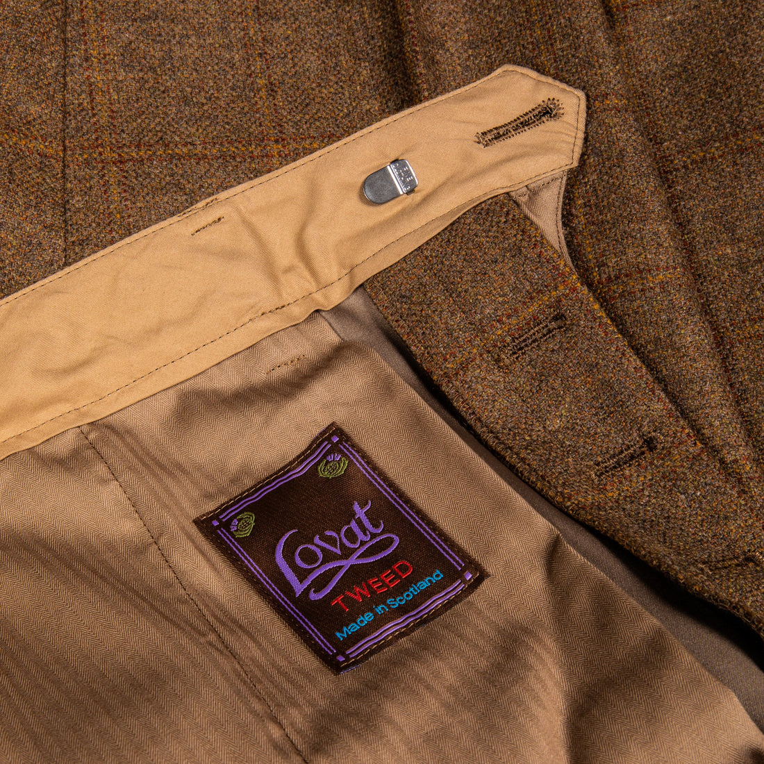 Orgueil OR-1092 Lovat Tweed Trousers L. Brown