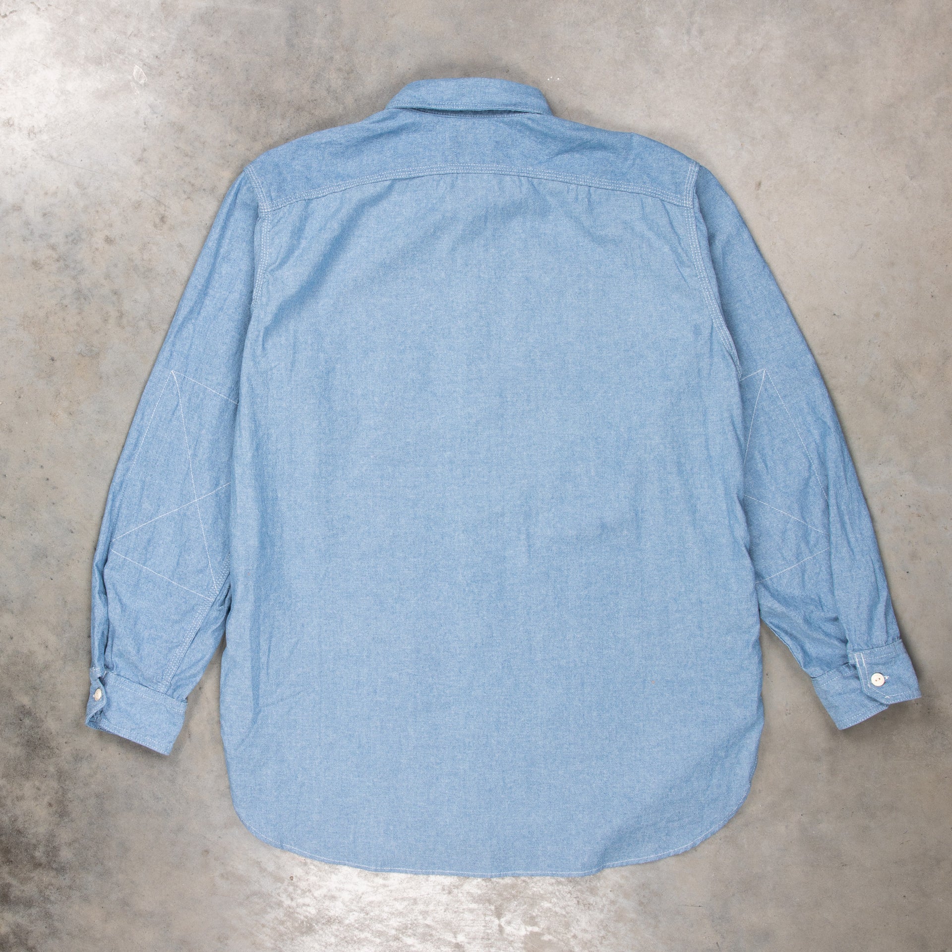 Engineered Garments Work Shirt Light Blue 4.5oz Cotton Chambray – Frans ...