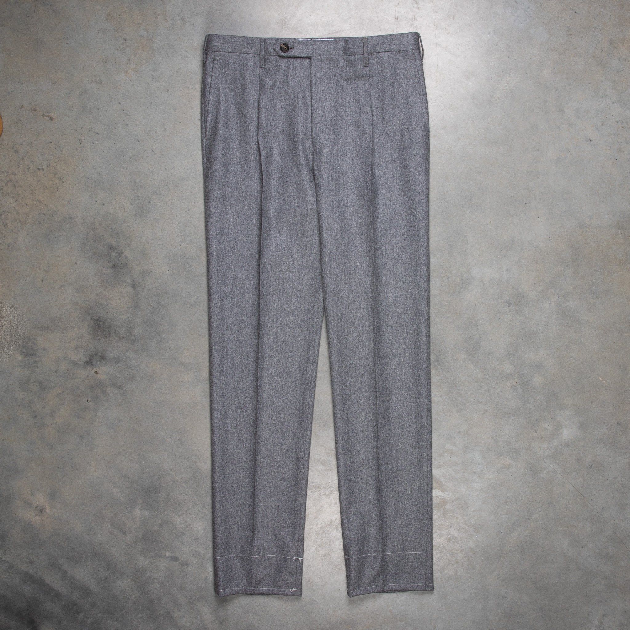 Rota Pantaloni High Rise Regular Fit Lightweight Flannel Grigio Medio ...