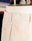 Engineered Garments Andover Pant Beige Cotton Seersucker Stripe