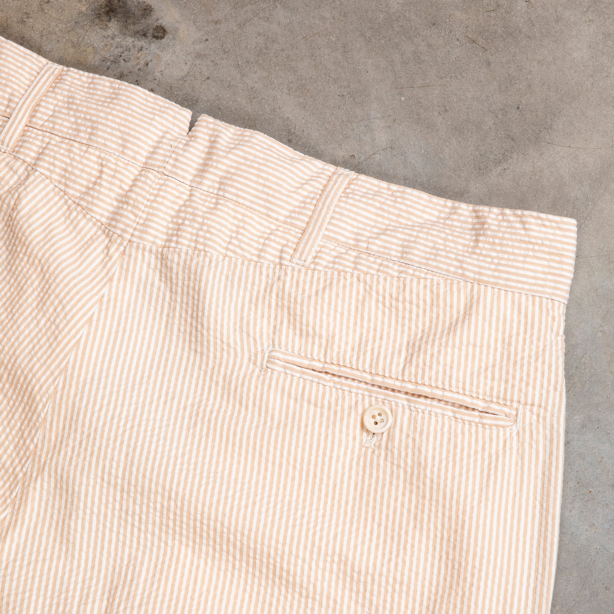 Engineered Garments Andover Pant Beige Cotton Seersucker Stripe