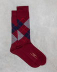 Frans Boone Socks Pura Lana Merinos Extrafine Argyle - Airdeny