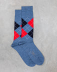 Frans Boone Socks Pura Lana Merinos Extrafine Argyle - Rosneath