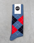 Frans Boone Socks Pura Lana Merinos Extrafine Argyle - Rosneath