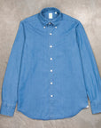 Finamore Tokyo shirt Lucio collar Regular Bleach Denim