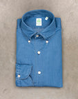 Finamore Tokyo shirt Lucio collar Regular Bleach Denim