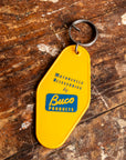 The Real McCoy's Motel Key Ring Yellow