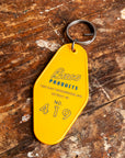 The Real McCoy's Motel Key Ring Yellow