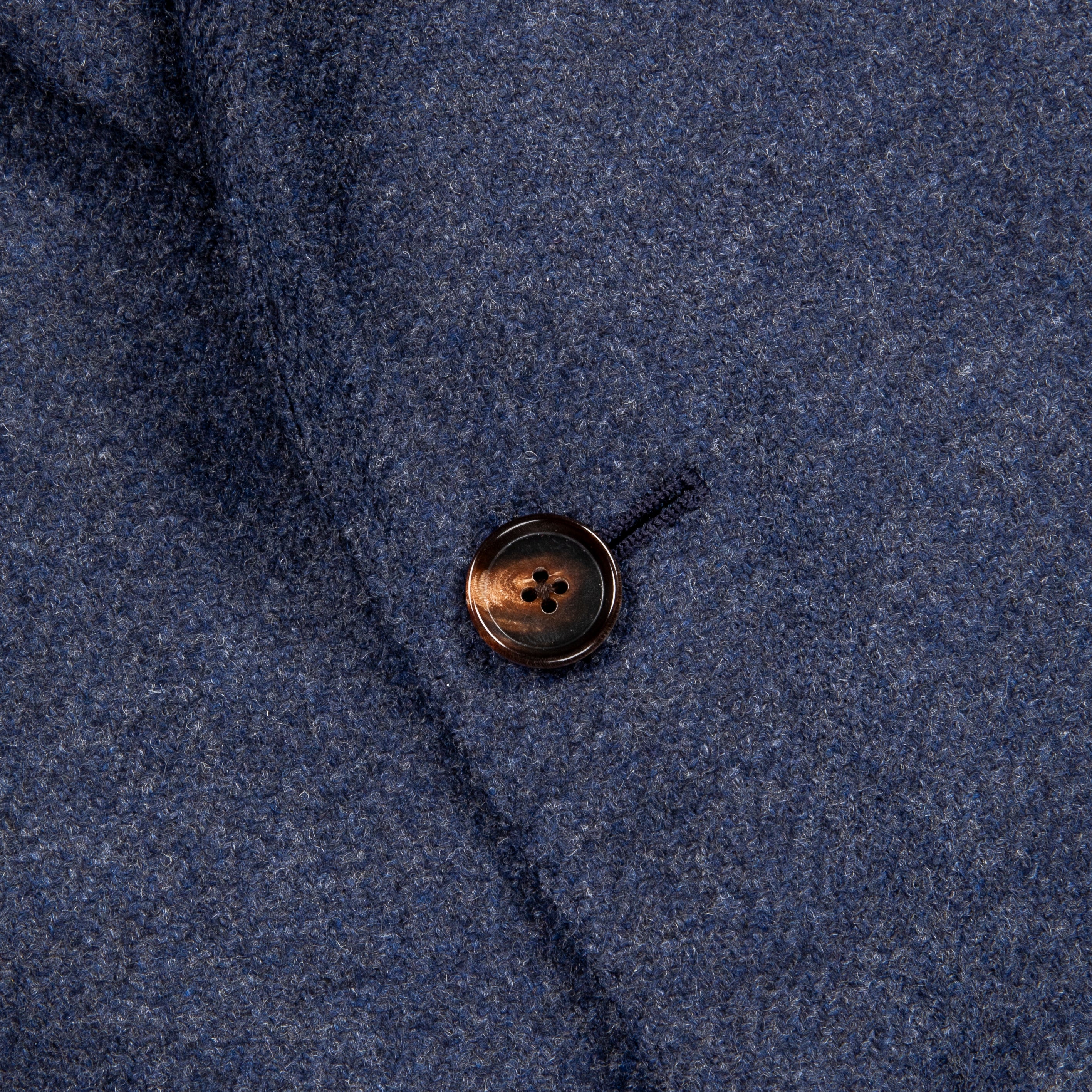 Caruso Butterfly Jacket Wool Cashmere Italian Tweed Blu